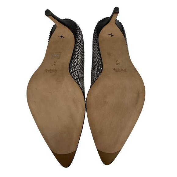 COACH Smith Beadchain Heel Genuine Snakeskin 3.5 Heel Style #Q8930 SZ 8.5 EUC - Picture 10 of 10